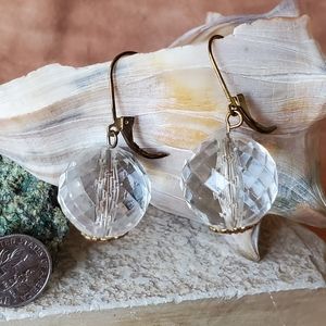 Sparkly crystal ball earrings